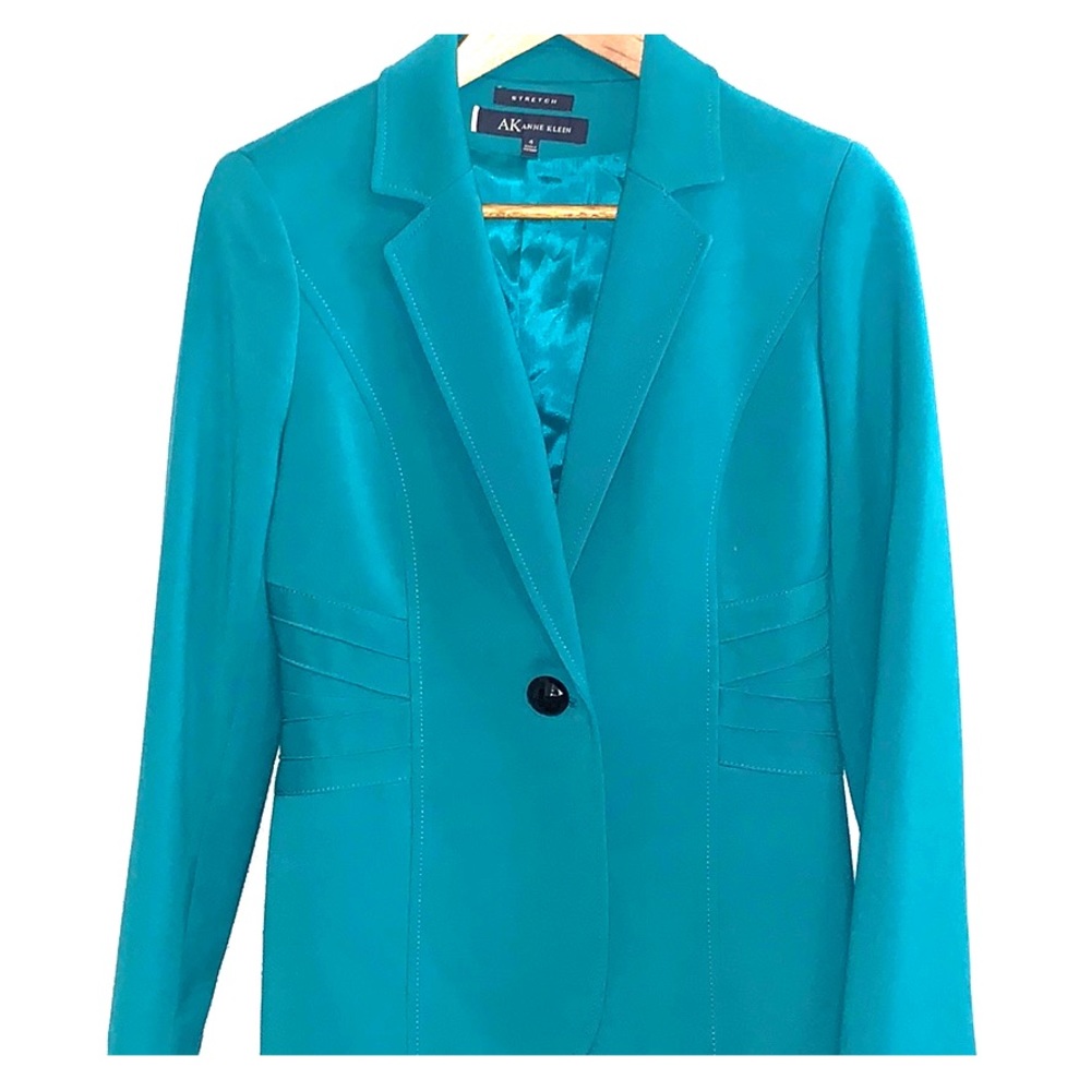Anne Klein sea green blazer 4